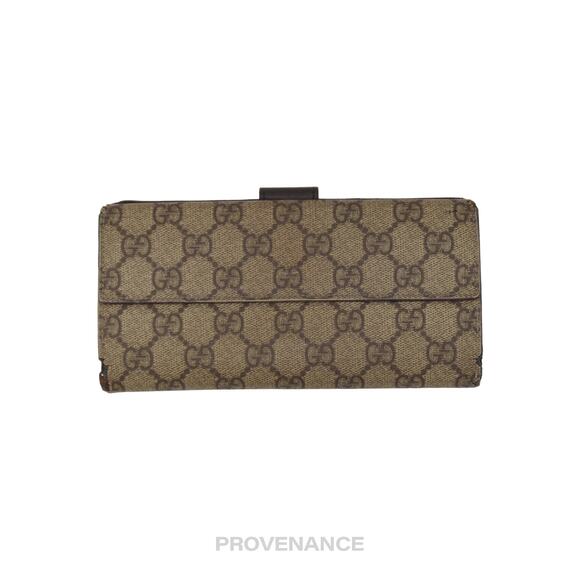 🔴 Gucci Long Wallet - GG Supreme Brown - Picture 2 of 9